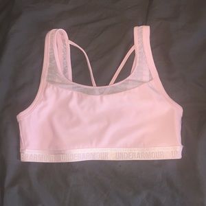 Light pink mesh Under Armour sports bra